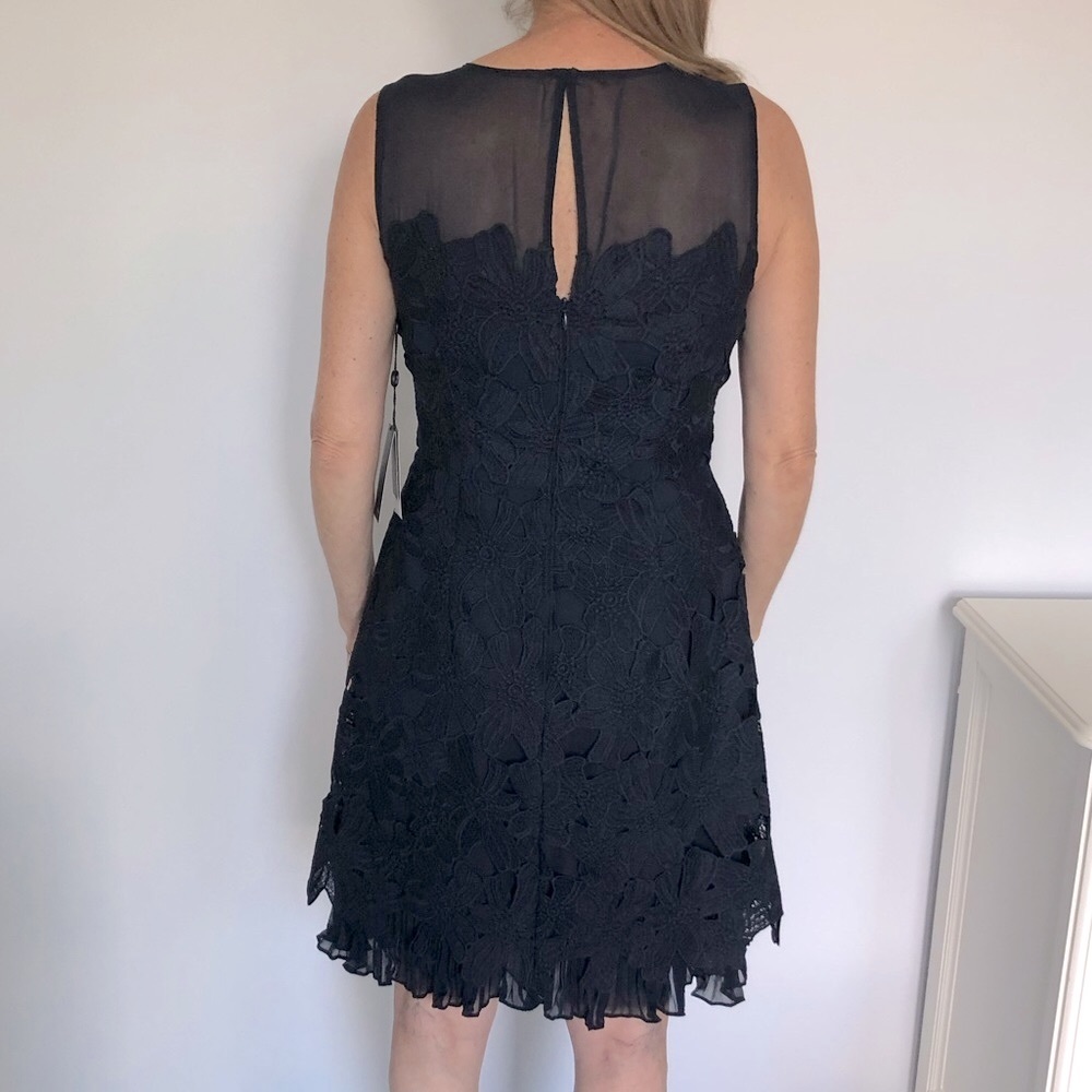 NWT Adrianna Papell Black Lace Sheath Dress - Picture 2 of 6